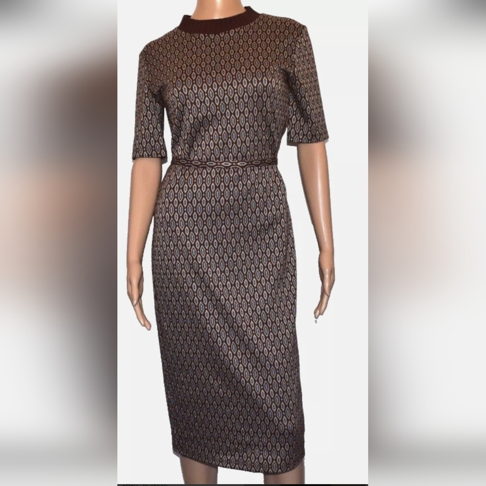 Zara Green Patterned Women's Dress Size L